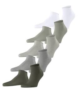 ESPRIT Herren Sneakersocken Solid-Mix 5-Pack M SN Baumwolle kurz einfarbig 5 Paar, Mehrfarbig (Sortiment 0030), 40-46 von ESPRIT