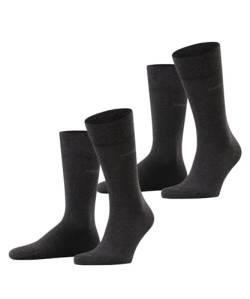 ESPRIT Herren Socken Basic Easy 2-Pack M SO Baumwolle einfarbig 2 Paar, Grau (Anthracite Melange 3080), 39-42 von ESPRIT