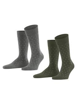 ESPRIT Herren Socken Fine Dot 2-Pack M SO Baumwolle gemustert 2 Paar, Mehrfarbig (Sortiment 0030), 43-46 von ESPRIT