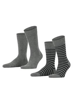 ESPRIT Herren Socken Fine Stripe 2-Pack M SO Baumwolle gemustert 2 Paar, Grau (Light Grey 3400), 43-46 von ESPRIT