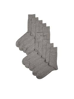 ESPRIT Herren Socken Solid 10-Pack M SO Baumwolle einfarbig 10 Paar, Grau (Light Grey Melange 3390), 40-46 von ESPRIT