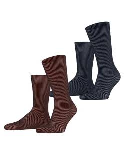 ESPRIT Herren Socken Vertical Stripe 2-Pack Biologische Baumwolle gemustert 2 Paar, Mehrfarbig (Sortiment 0020), 39-42 von ESPRIT