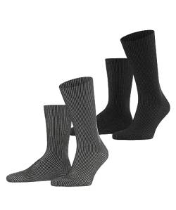 ESPRIT Herren Socken Vertical Stripe 2-Pack Biologische Baumwolle gemustert 2 Paar, Mehrfarbig (Sortiment 0030), 39-42 von ESPRIT