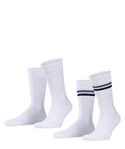 ESPRIT Herren Tennis Stripe 2-Pack M SO Baumwolle Gemustert 2 Paar Socken, Weiß (Off-White 2010) neu-umweltfreundlich, 39-42 (2er Pack) von ESPRIT