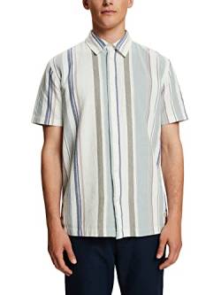 ESPRIT Kurzarm-Hemd mit Streifen, 100% Baumwolle von ESPRIT