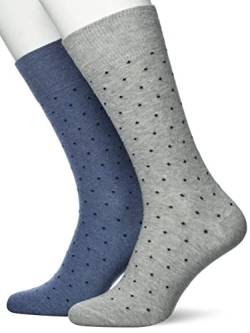ESPRIT Socken Fine Dot 2-Pack Bio Baumwolle Herren schwarz blau viele weitere Farben verstärkte Herrensocken mit Muster atmungsaktiv gemustert bunt gepunktet im Multipack 2 Paar von ESPRIT