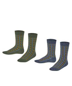 ESPRIT Unisex Kinder Check 2-Pack K SO Socken, Mehrfarbig (Sortiment 0040), 35-38 (9-12 Jahre) von ESPRIT