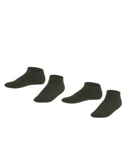 ESPRIT Unisex Kinder Sneakersocken Foot Logo 2-Pack K SN Baumwolle kurz einfarbig 2 Paar, Grün (Thymian 7821), 35-38 von ESPRIT