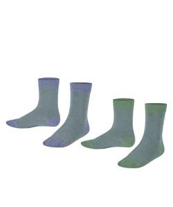 ESPRIT Unisex Kinder Socken Fine Stripe 2-Pack, Biologische Baumwolle, 2 Paar, Mehrfarbig (Sortiment 80), 31-34 von ESPRIT
