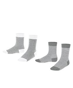 ESPRIT Unisex Kinder Socken Fine Stripe 2-Pack K SO Baumwolle gemustert 2 Paar, Mehrfarbig (Sortiment 0030), 23-26 von ESPRIT