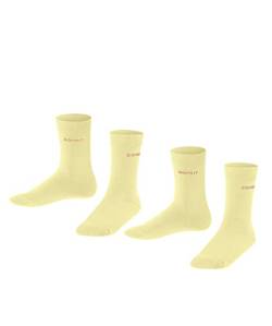 ESPRIT Unisex Kinder Socken Foot Logo 2-Pack, Biologische Baumwolle, 2 Paar, Gelb (Margherita 1262), 27-30 von ESPRIT
