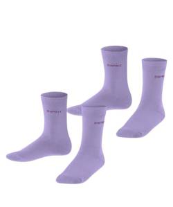 ESPRIT Unisex Kinder Socken Foot Logo 2-Pack K SO Baumwolle einfarbig 2 Paar, Lila (Lupine 6903), 31-34 von ESPRIT