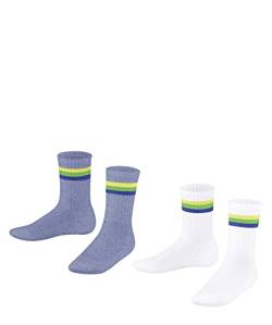 ESPRIT Unisex Kinder Socken Tennis Stripe 2-Pack K SO Baumwolle gemustert 2 Paar, Mehrfarbig (Sortiment 0030), 27-30 von ESPRIT