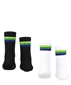 ESPRIT Unisex Kinder Socken Tennis Stripe 2-Pack K SO Baumwolle gemustert 2 Paar, Mehrfarbig (Sortiment 0040), 27-30 von ESPRIT