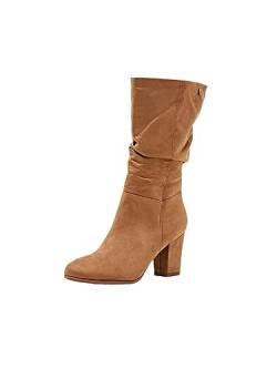 ESPRIT modischer Damen Kniehohe Stiefel, 270/BEIGE, 42 EU von ESPRIT