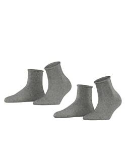 Esprit Damen Kurzsocken Cozy Dot 2-Pack, Schurwolle, 2 Paar, Grau (Silver 3290), 35-38 von ESPRIT