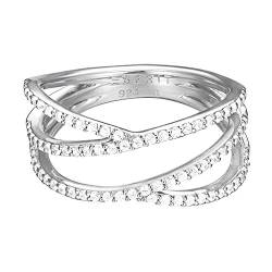 Esprit Damen-Ring 925 Sterling Silber Zirkonia brilliance weiß von ESPRIT