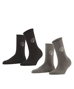 Esprit Damen Socken Forest 2-Pack, Lyocell, 2 Paar, Mehrfarbig (Sortiment 30), 39-42 von ESPRIT