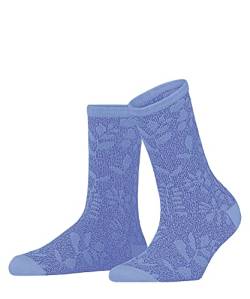 Esprit Damen Socken Homey Flowers, Nachhaltige Biologische Baumwolle, 1 Paar, Blau (Cornflower Blue 6554), 39-42 von ESPRIT