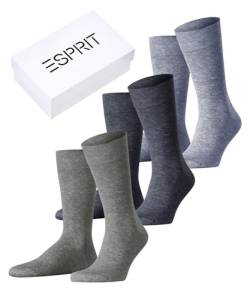 Esprit Herren Socken Solid Mix 3-Pack, Nachhaltige biologische Baumwolle Lyocell, 3 Paar, Mehrfarbig (Sortiment 30), 39-42 von ESPRIT