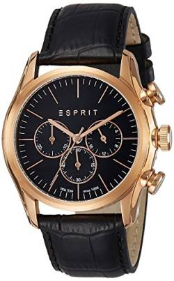 Esprit Night TP10880 Herren-Armbanduhr Analog - Quartz - Leder - schwarz ES108801001 von ESPRIT