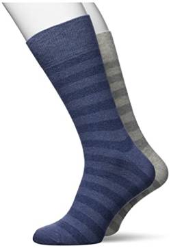 Esprit Socken Mesh Stripe 2-Pack Biologische Baumwolle Herren halbhoch mit Muster gestreift 2 Paar von ESPRIT