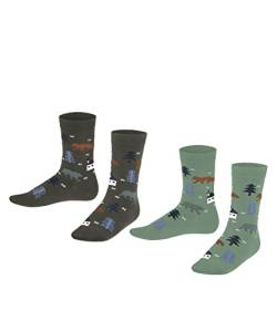 Esprit Unisex Kinder Socken Adventure 2-Pack, Nachhaltige Biologische Baumwolle, 2 Paar, Mehrfarbig (Sortiment 30), 31-34 von ESPRIT
