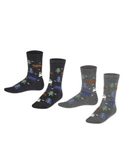 Esprit Unisex Kinder Socken Adventure 2-Pack, Nachhaltige Biologische Baumwolle, 2 Paar, Mehrfarbig (Sortiment 50), 35-38 von ESPRIT
