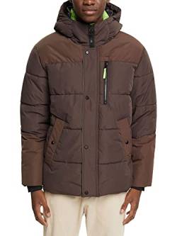 edc by ESPRIT Steppjacke mit neonfarbigen, Braun (dark brown), M von ESPRIT