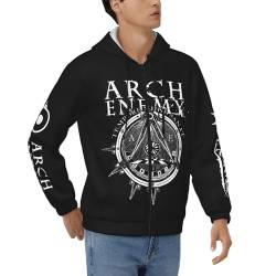 Arch Herren Enemy Schwarz Full Zipper Kapuzenpullover Pullover Hoodie Langarm Sweatshirt Kapuze Für Männer Bekleidung Merch Tops von ESPRY