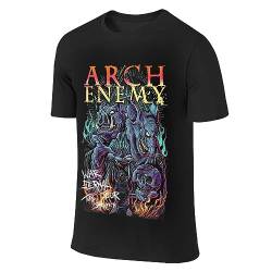 Arch Herren Enemy T Shirt Kurzarm T-Shirt für Männer Baumwolle Rundhals Schwarz Tshirt Crew Neck Kurzarmshirt for Men Merch Top von ESPRY