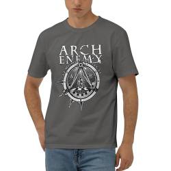 Arch Herren Enemy T Shirt Kurzarm T-Shirt für Männer Rundhals Schwarz Baumwolle Tshirt Crew Neck Kurzarmshirt for Men Merch Top von ESPRY