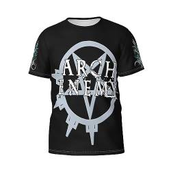 Arch Herren Enemy T Shirt Kurzarm T-Shirt für Männer Rundhals Schwarz Tshirt Crew Neck Kurzarmshirt for Men Merch Tops von ESPRY