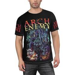 Arch Herren Enemy T Shirt Kurzarm T-Shirt für Männer Rundhals Schwarz Tshirt Crew Neck Kurzarmshirt for Men Merch Tops von ESPRY
