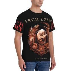 Arch Herren Enemy T Shirt Kurzarm T-Shirt für Männer Rundhals Schwarz Tshirt Crew Neck Kurzarmshirt for Men Merch Tops von ESPRY