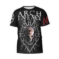 Arch Herren Enemy T Shirt Kurzarm T-Shirt für Männer Rundhals Schwarz Tshirt Crew Neck Kurzarmshirt for Men Merch Tops von ESPRY