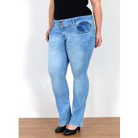 ESRA Bootcut-Jeans FB6 Damen Bootcut Jeans Hose Low Waist bis Übergröße, Jeans Bootcut Hose Damen Hüftjeans Schlaghose mit Stretch bis Plus Size, Flared Jeans mit weitem Beim und niedriger Leibhöhe bis Große Größen, Damen Schlagjeans Low Rise Bootcut Jeanshose weite Jeans 3 Knopf, Bootcut Jeans Damen mit 3 Knöpfen, Jeans Damen Jeans Hose Damen Hose, Damen Jeans Stretch Damen Jeans von ESRA