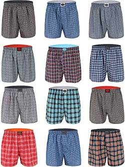 ESRA Boxershorts Herren Herren Boxershorts Männer Boxershorts Men Boxer Herren Baumwolle Unterhosen Webboxer im 4er/6er/8er/10er und 12er Pack Herren-Boxershorts B900 von ESRA