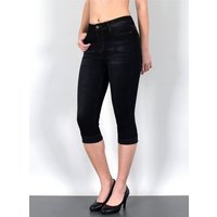 ESRA Caprijeans C21 Damen Capri Jeans High Waist, bis Übergröße / Plussize Größe, Damen 3/4 Jeans Capri Hose Hochbund, Damen Caprijeans High Rise von ESRA