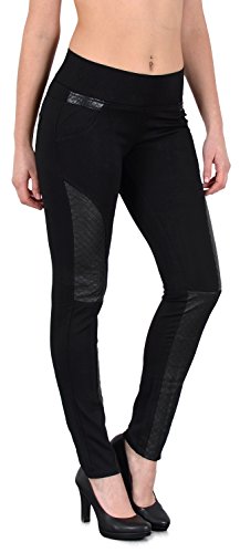 ESRA Damen High Waist Hose Stretch Skinny Damenhose High Waisted Hose bis Übergröße J189 von ESRA