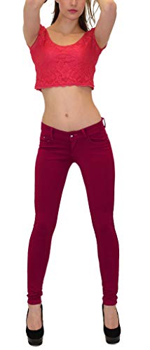 ESRA Damen Hose Röhrenhose Treggings Stretch Hose elastische Tregging bis Übergröße T01 von ESRA