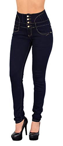 ESRA Damen Jeans Hose Skinny Jeanshose Damen High Waist Hochbund bis Übergröße J22 von ESRA