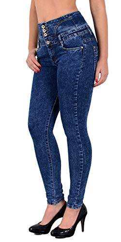 ESRA Damen Jeans Hose Skinny Jeanshose Damen High Waist Hochbund bis Übergröße J22 von ESRA