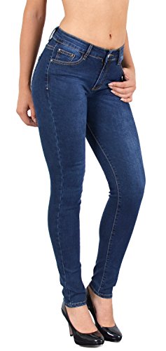 ESRA Damen Jeans Jeanshose Damen High-Waist Hochbund Hose bis Übergröße S400 von ESRA