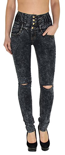 ESRA Damen Jeans Jeanshose Skinny Damen Hose High Waist Hochbund bis Übergrösse J11 von ESRA