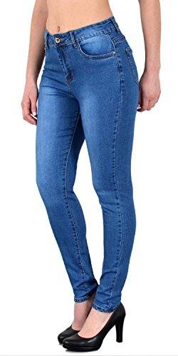 ESRA Damen Skinny Jeans High Waist SkinnyJeans Jeanshose Hoher Bund große Größen J403 von ESRA