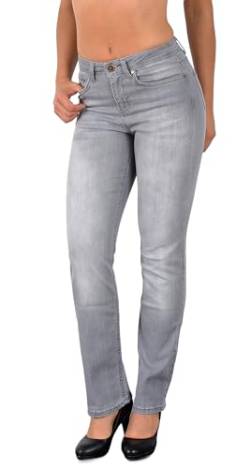 ESRA Damen Straight Fit Jeans Hose Damen Jeanshose Stretch gerader Schnitt Jeans Damen High Waist Damen Jeans Straight Jeans Damen Stretch bis Übergröße Jeans Große Größe G800 von ESRA