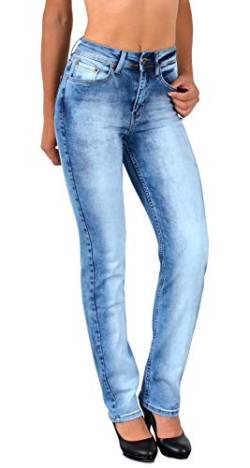 ESRA Damen Straight Fit Jeans Hose Damen Jeanshose gerader Schnitt bis Übergröße G700 von ESRA