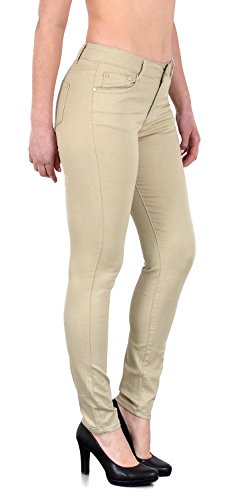 ESRA Damen Stretch Hose Skinny Stoffhose High Waist Hose in Vier Farben bis Übergröße H520 von ESRA