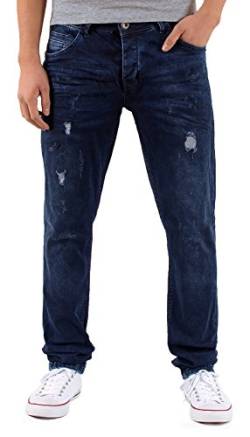 ESRA Herren Jeans Hose Slim Fit Jeanshose Destroyed Look Hose Stretch Used Look Jeans A435 von ESRA